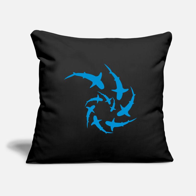 Un vortex de requins - image SVG Housse de coussin décorative 45 x 45 cm