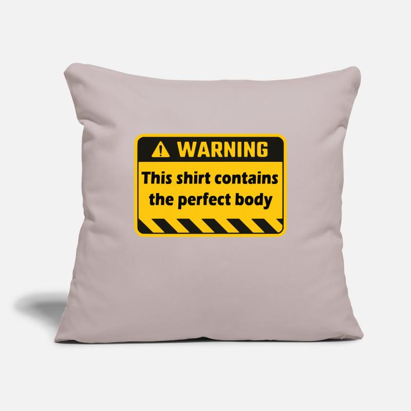 Warning Sofa pillowcase 17,3'' x 17,3'' (45 x 45 cm)