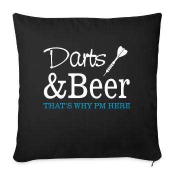 Darts Dart - Sofa pillowcase 17,3'' x 17,3'' (45 x 45 cm) - black - Front
