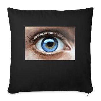 œil - Housse de coussin décorative 45 x 45 cm - noir - Devant