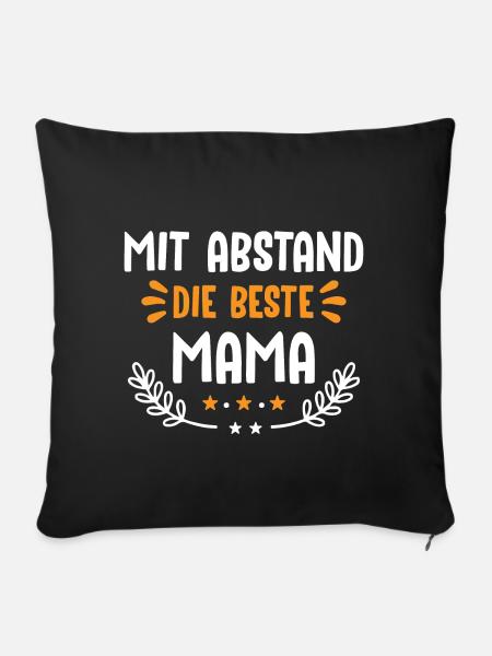 beste Mama - Sofakissenbezug 45 x 45 cm - Schwarz