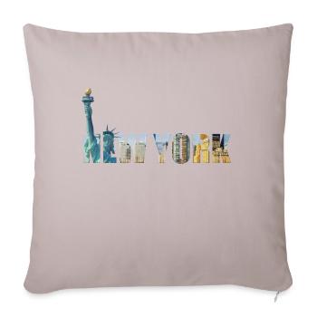 new York - Sofa pillowcase 17,3'' x 17,3'' (45 x 45 cm) - light taupe - Front