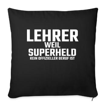 Lehrer - Sofakissenbezug 45 x 45 cm - Schwarz - Vorne