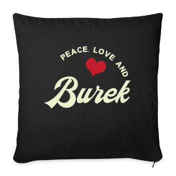 Bosna Hrvatska Burek - Balkan specialties - Sofa pillowcase 17,3'' x 17,3'' (45 x 45 cm) - black - Front