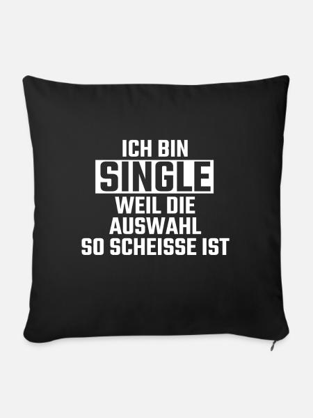 Single - Sofakissenbezug 45 x 45 cm - Schwarz