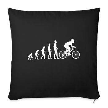 Évolution du vélo - Housse de coussin décorative 45 x 45 cm - noir - Devant