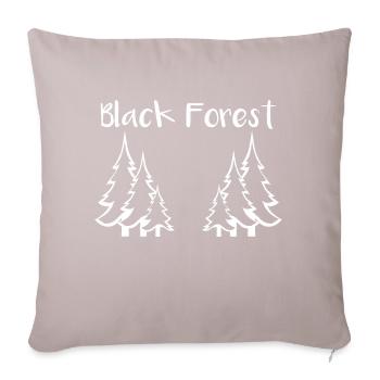 Black Forest - silhouette of fir trees - Sofa pillowcase 17,3'' x 17,3'' (45 x 45 cm) - light taupe - Front