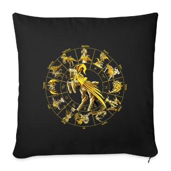 Zodiac Sign Divine Capricorn Armor - Sofa pillowcase 17,3'' x 17,3'' (45 x 45 cm) - black - Front