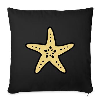 Starfish Ocean Sea Beach Diving - Sofa pillowcase 17,3'' x 17,3'' (45 x 45 cm) - black - Front