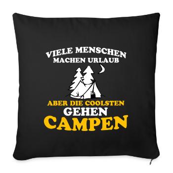 Camping - Sofakissenbezug 45 x 45 cm - Schwarz - Vorne