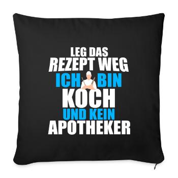 KOCH - Ich bin Koch - Sofakissenbezug 45 x 45 cm - Schwarz - Vorne