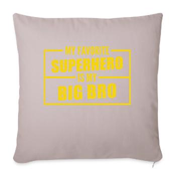 mon super héros préféré est mon grand frère - Housse de coussin décorative 45 x 45 cm - taupe clair - Devant