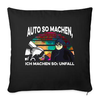 Auto machen so ich machen so - Sofakissenbezug 45 x 45 cm - Schwarz - Vorne