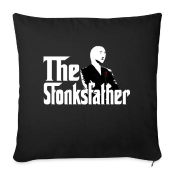 Père Stonks - Housse de coussin décorative 45 x 45 cm - noir - Devant