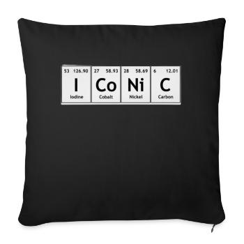 Iconic Chemical Formula - Sofa pillowcase 17,3'' x 17,3'' (45 x 45 cm) - black - Front