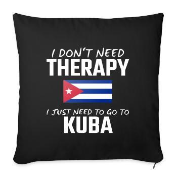 Cuba - Sofa pillowcase 17,3'' x 17,3'' (45 x 45 cm) - black - Front
