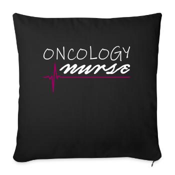 Oncology Nurse - Sofa pillowcase 17,3'' x 17,3'' (45 x 45 cm) - black - Front