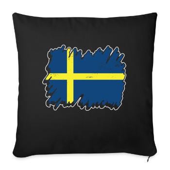 Sweden Design pour les fans de Suède - Housse de coussin décorative 45 x 45 cm - noir - Devant