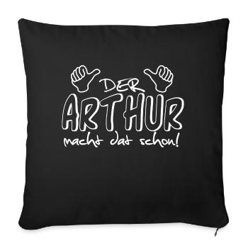 arthur - Sofakissenbezug 45 x 45 cm - Schwarz - Vorne