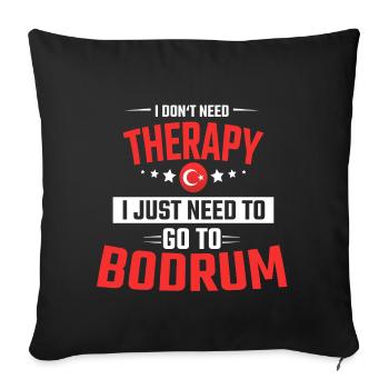 BODRUM TURQUIE VACANCES - Housse de coussin décorative 45 x 45 cm - noir - Devant