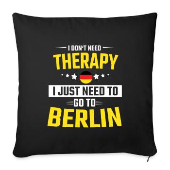 Berlin Berliner Spruch - Sofakissenbezug 45 x 45 cm - Schwarz - Vorne
