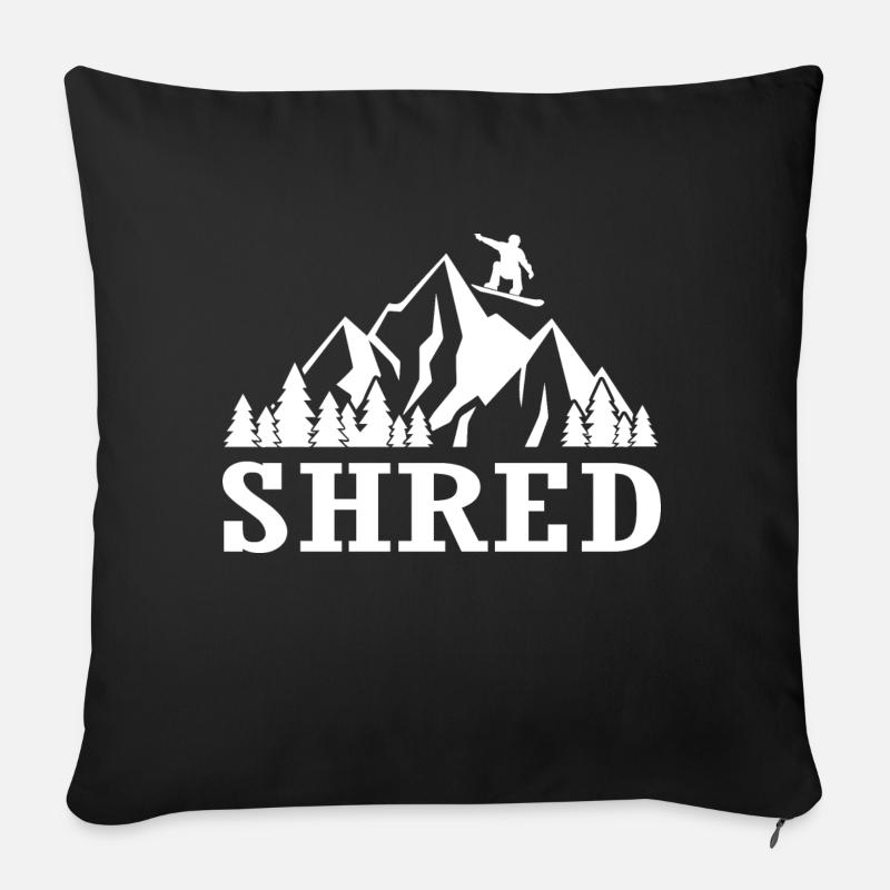 Snowboard Snowboarder - Sofakissenbezug 45 x 45 cm - Schwarz
