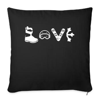 Snowboard Snowboarder - Sofakissenbezug 45 x 45 cm - Schwarz - Vorne