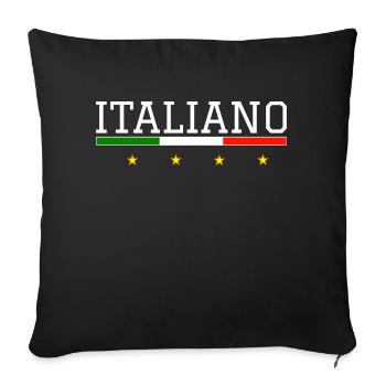 Italia Calcio Italian Gift Football Play - Sofa pillowcase 17,3'' x 17,3'' (45 x 45 cm) - black - Front
