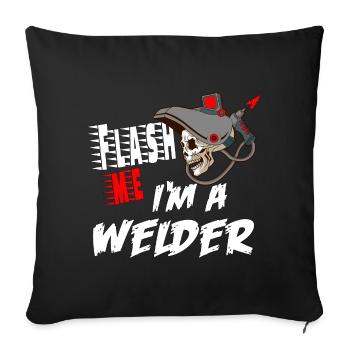 FLASH ME I'M A WELDER pour un soudeur - Housse de coussin décorative 45 x 45 cm - noir - Devant
