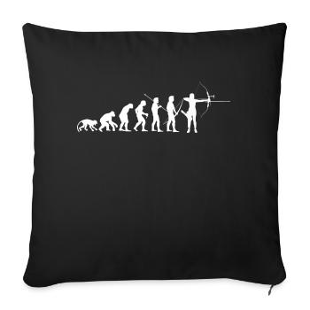 AEvolution de l'homme Arc Classique Recurve Archer - Housse de coussin décorative 45 x 45 cm - noir - Devant