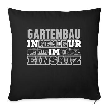 Gartenbau - Genie - Sofakissenbezug 45 x 45 cm - Schwarz - Vorne