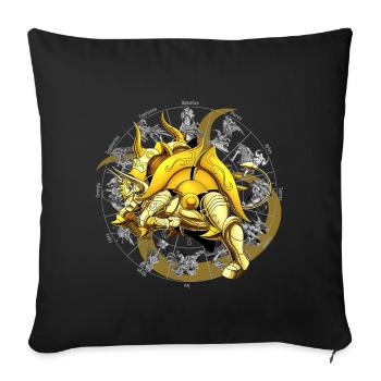 Taurus Zodiac Divine Armor - Sofa pillowcase 17,3'' x 17,3'' (45 x 45 cm) - black - Front