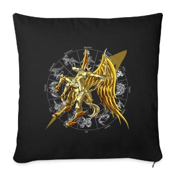 Sagittarius Zodiac Divine Armor - Sofa pillowcase 17,3'' x 17,3'' (45 x 45 cm) - black - Front