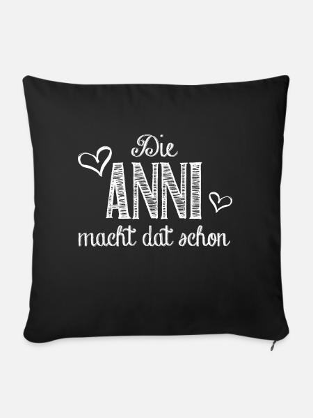 anni - Sofakissenbezug 45 x 45 cm - Schwarz