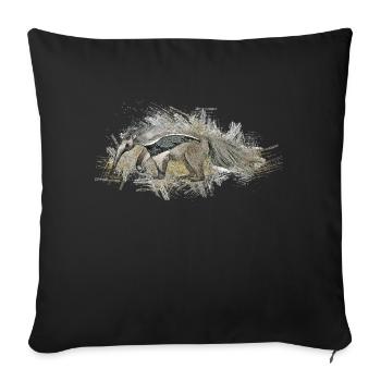 Fourmilier - Housse de coussin décorative 45 x 45 cm - noir - Devant