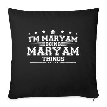 Maryam - Sofa pillowcase 17,3'' x 17,3'' (45 x 45 cm) - black - Front