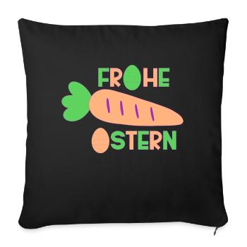 Frohe Ostern - Sofakissenbezug 45 x 45 cm - Schwarz - Vorne