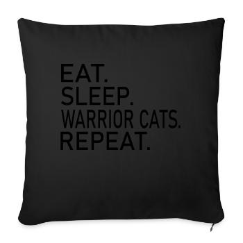 Cat Katze - Sofa pillowcase 17,3'' x 17,3'' (45 x 45 cm) - black - Front