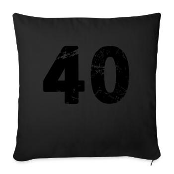 40 - Sofa pillowcase 17,3'' x 17,3'' (45 x 45 cm) - black - Front