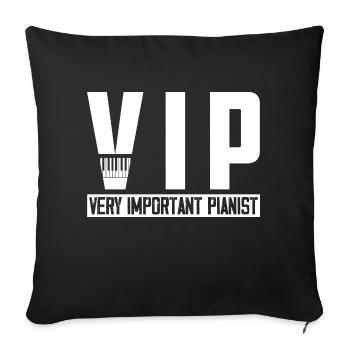 The Bacon Of Music Piano Musician - Sofakissenbezug 45 x 45 cm - Schwarz - Vorne