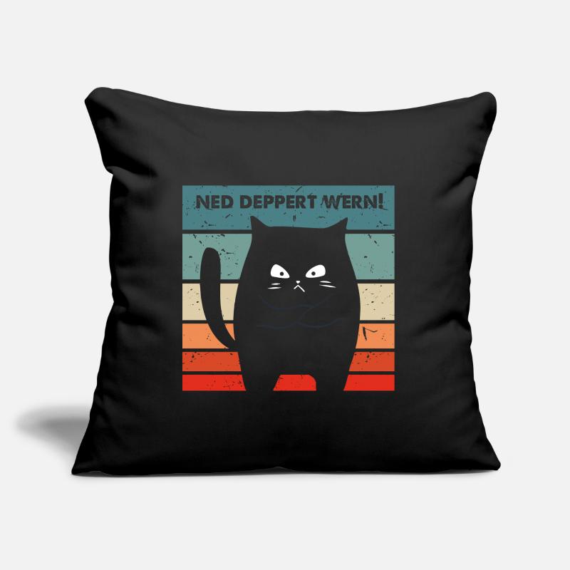 Ned deppert devient dialecte drôle de chat Housse de coussin décorative 45 x 45 cm