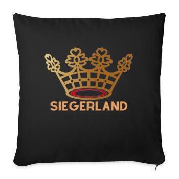 SIEGERLAND - Das Siegen-Design - Sofakissenbezug 45 x 45 cm - Schwarz - Vorne