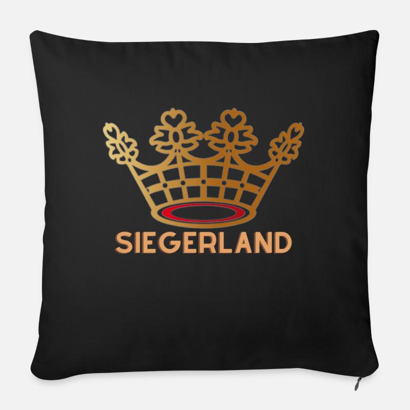 SIEGERLAND - Das Siegen-Design - Sofakissenbezug 45 x 45 cm - Schwarz