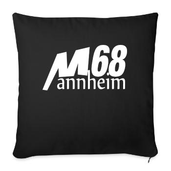 Mannheim Monnem - Sofakissenbezug 45 x 45 cm - Schwarz - Vorne