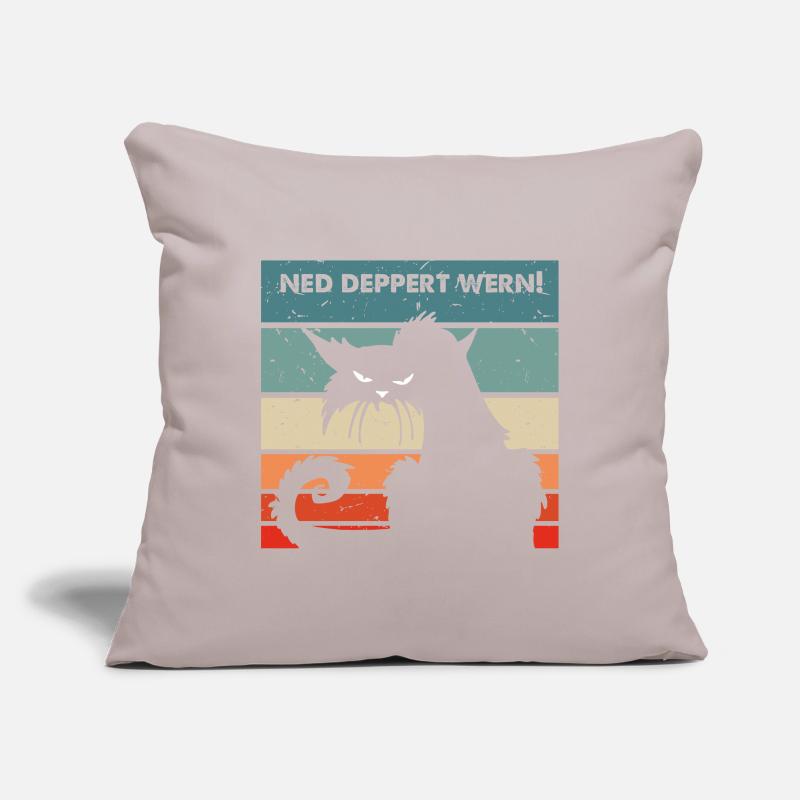 Ned deppert werden lustiger Spruch Katze Sofakissenbezug 45 x 45 cm