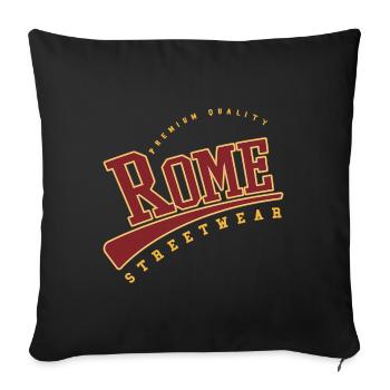 Rome Rome Italie Collège Style Lycée - Housse de coussin décorative 45 x 45 cm - noir - Devant