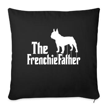 Français Bulldog Dog Men Motif Frenchie - Housse de coussin décorative 45 x 45 cm - noir - Devant