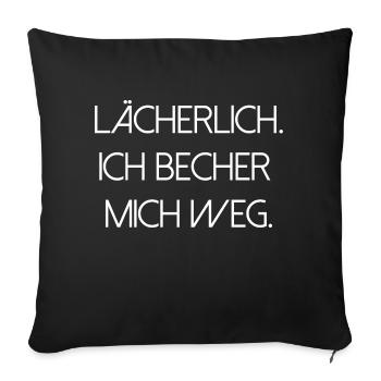 Party feiern Festival bechern saufen Alkohol - Sofakissenbezug 45 x 45 cm - Schwarz - Vorne
