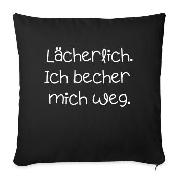 Party feiern Festival bechern saufen Alkohol - Sofakissenbezug 45 x 45 cm - Schwarz - Vorne