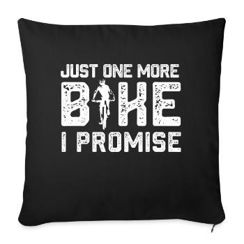juste un vélo de plus je promets Design pour un vélo - Housse de coussin décorative 45 x 45 cm - noir - Devant